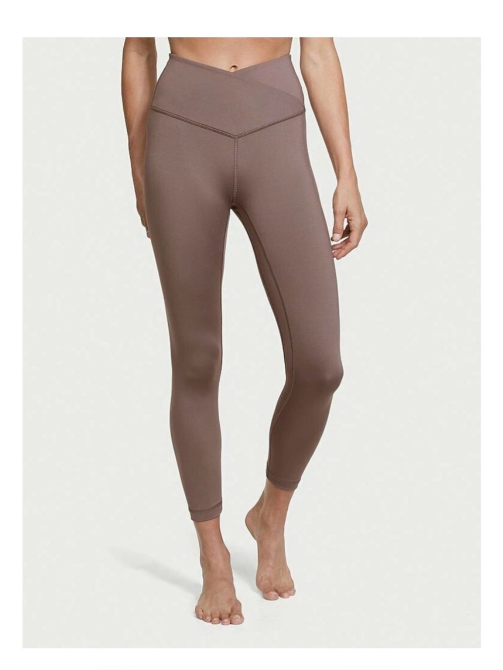 Victoria's Secret VS Live On Point Crossover Legging Taupe Sz 16